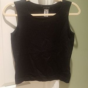 Black glittery tank top